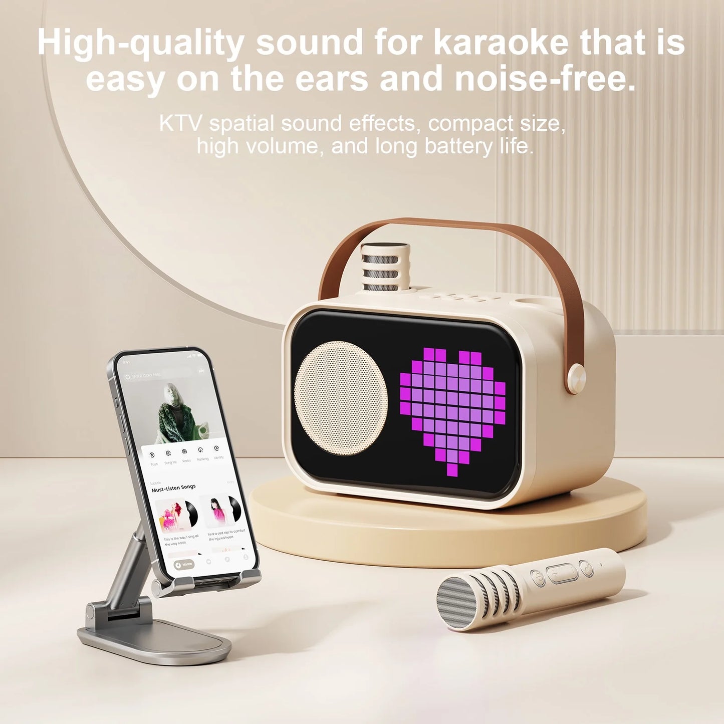 Karaoke Machine for Kids, Kids Karaoke Machine, 15+ Animation Modes, Kids Toy Gift