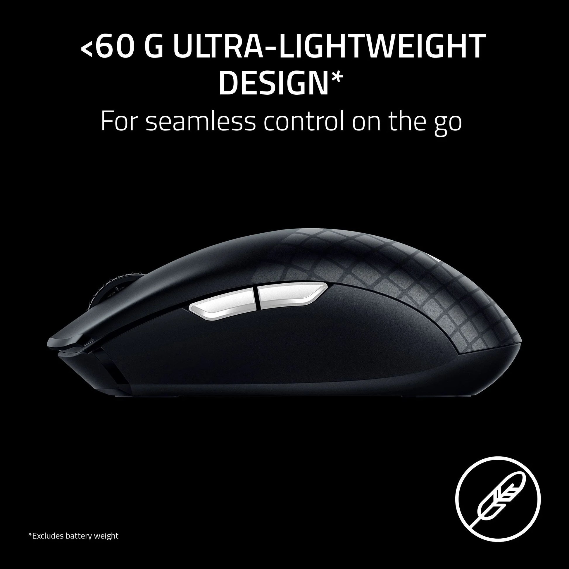 Orochi V2 Roblox Edition Wireless Gaming Mouse for PC, 2.4Ghz, Bluetooth, 6 Buttons, Black