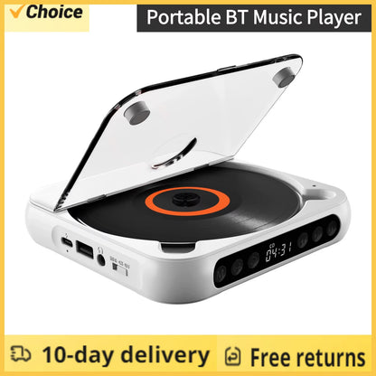 Spinwave™ Portable CD & Bluetooth Music Player – Classic Sound Meets Modern Freedom